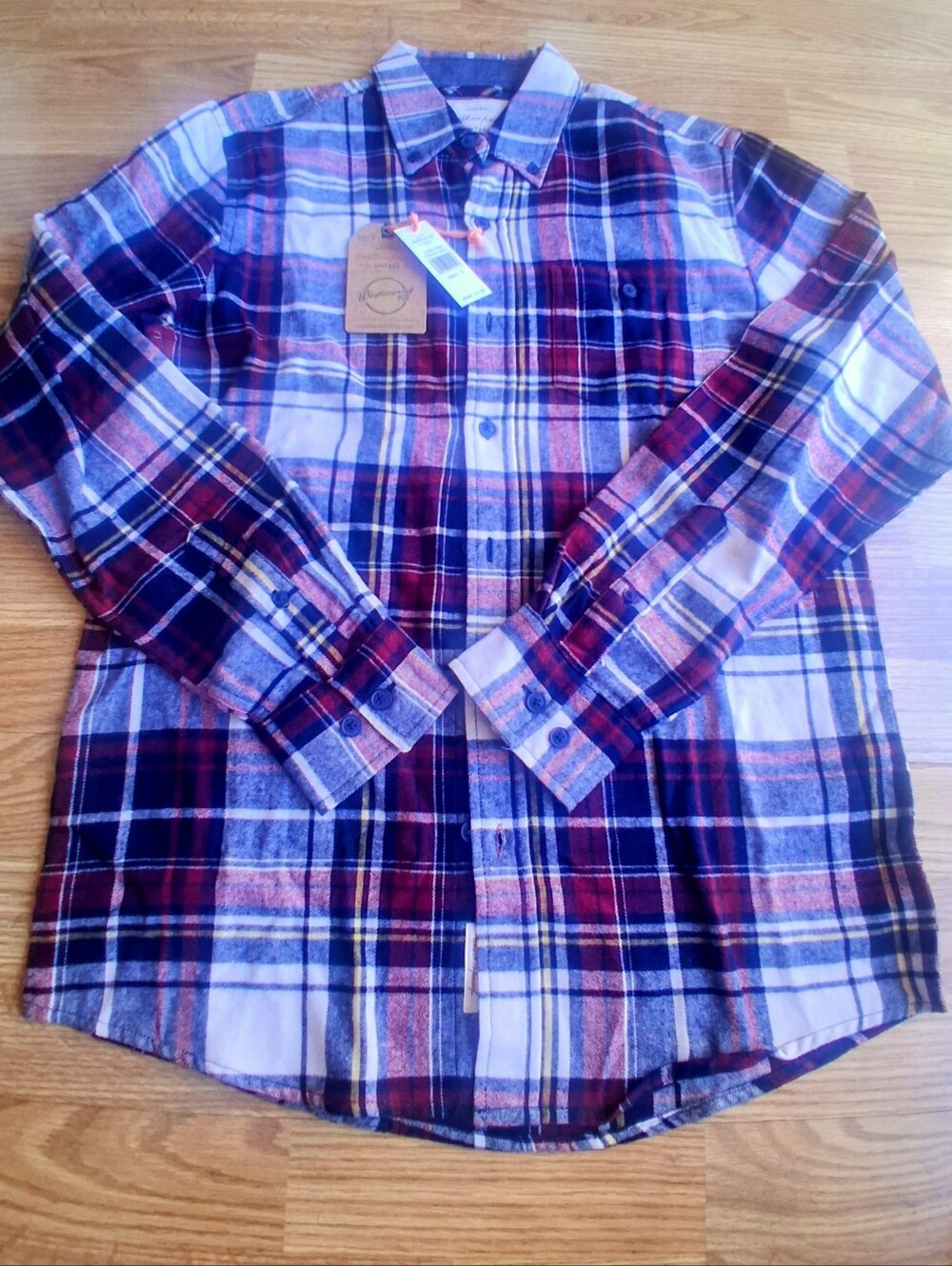 NWT Mens plaid Flannel shirt By Weatherproof, SzS , MSRP $65
